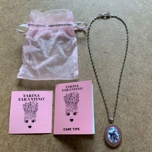 TARINA TARANTINO ALICE IN WONDERLAND RABBIT SWAROVSKI CRYSTAL CAMEO NECKLACE